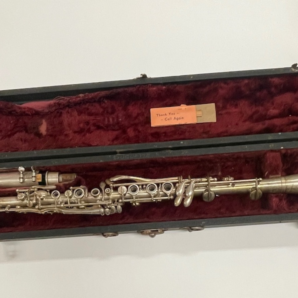 Vintage Silver Clarinet C. J. Boston Elkhart Indiana in Case - Picture 1 of 15